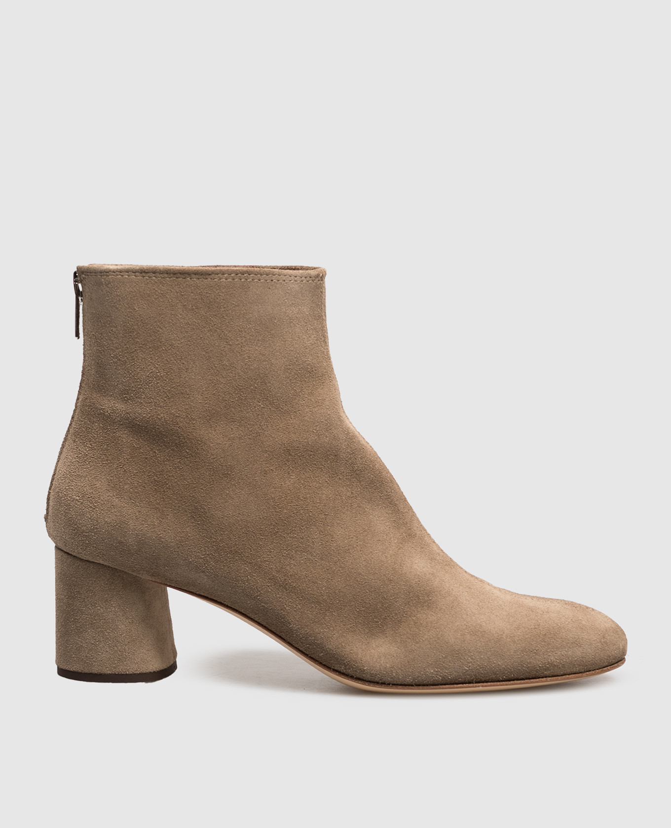 Beige suede ankle boots OLGA AGL