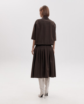 Maison Margiela MM6 Brown dress with wool S52DG0044M36006