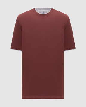 Brunello Cucinelli Burgundy T-shirt M0B137427
