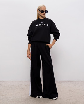 Dolce&Gabbana Black sweatshirt with logo print F9U78ZHU7P4