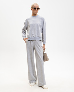 Peserico Grey melange sweatpants A04590J02379E