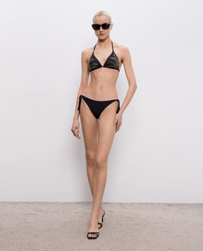 Twinset Black swimsuit with embroidery 261LMMF22