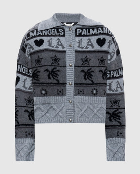 Palm Angels Gray patterned cardigan PAWHB002KN001