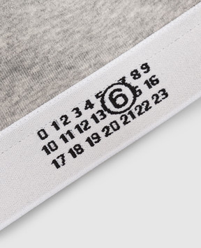 Maison Margiela MM6 Grey melange top with emblem pattern MKRG80060