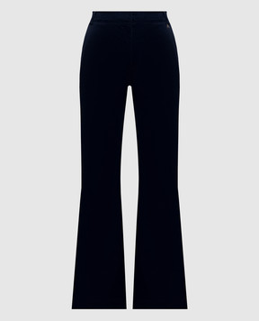 Twinset Blue velour flared pants 262AP2271
