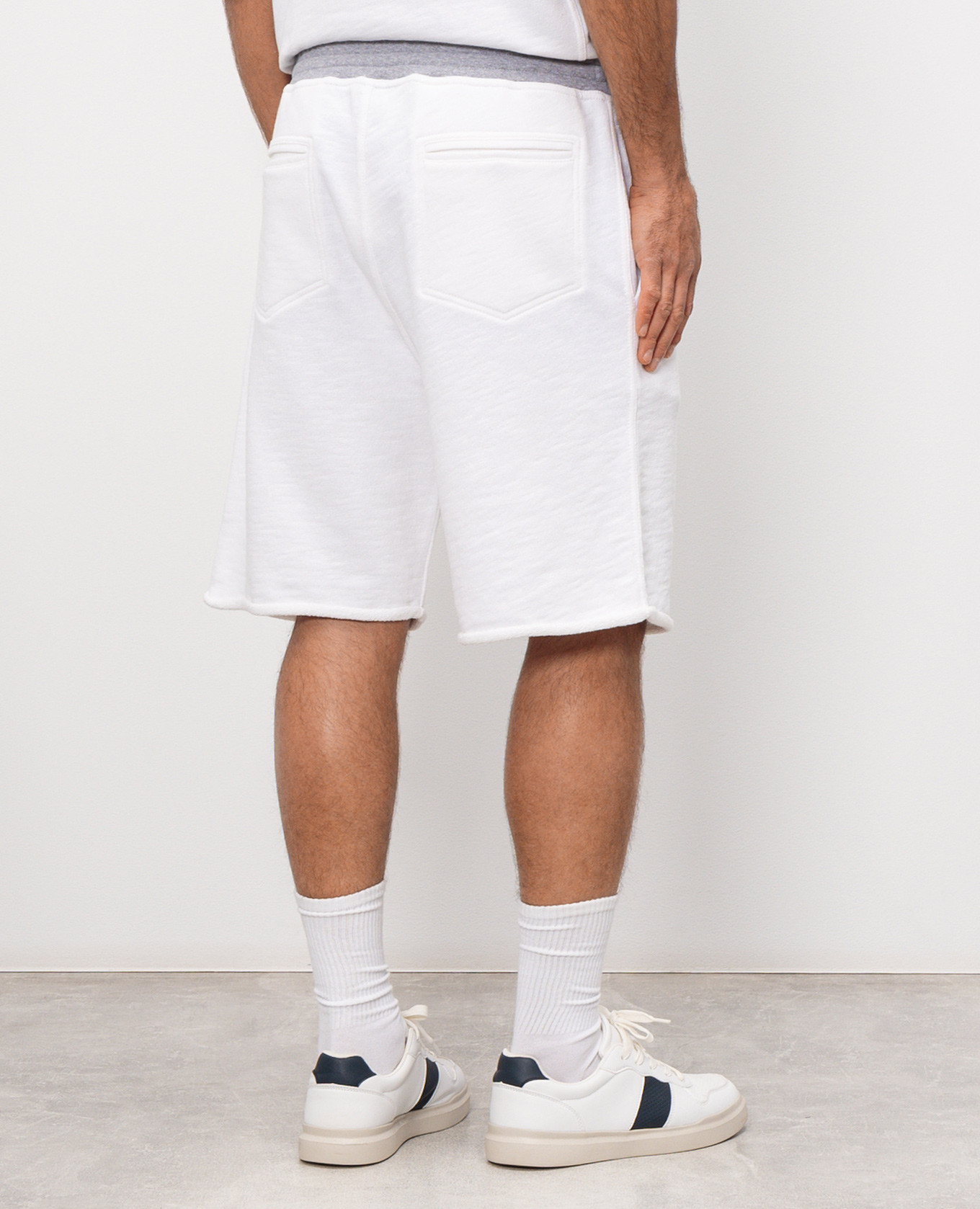 

White shorts with monogram print Brunello Cucinelli