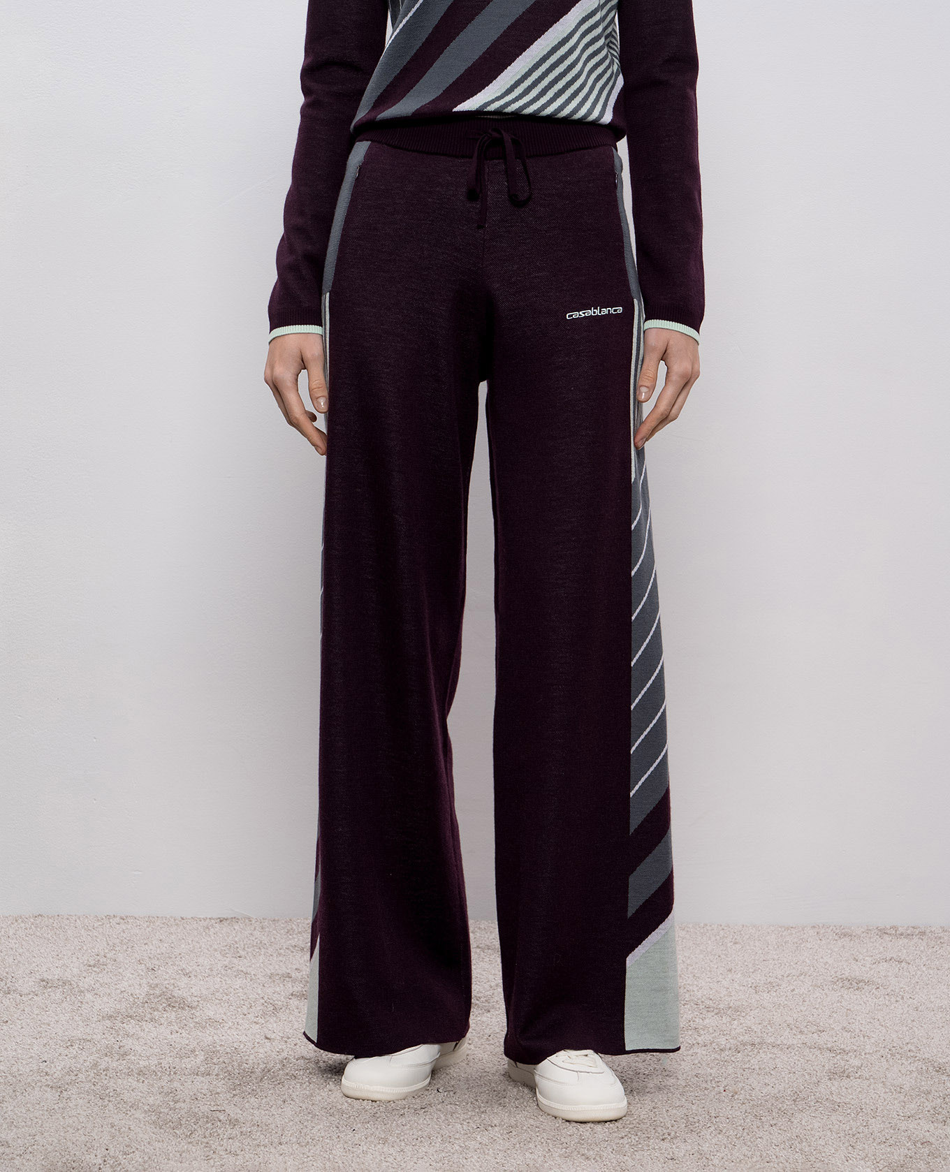 

Purple merino wool pants Casablanca, Violet