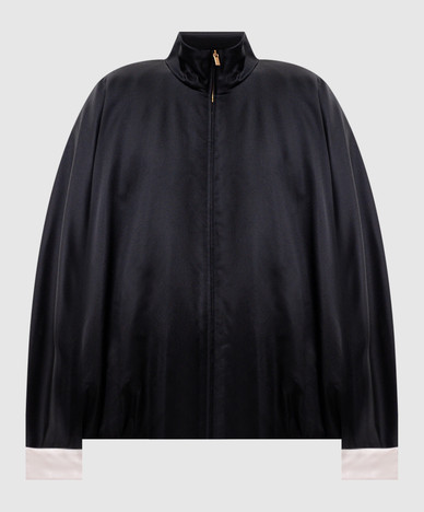 Black jacket with silk