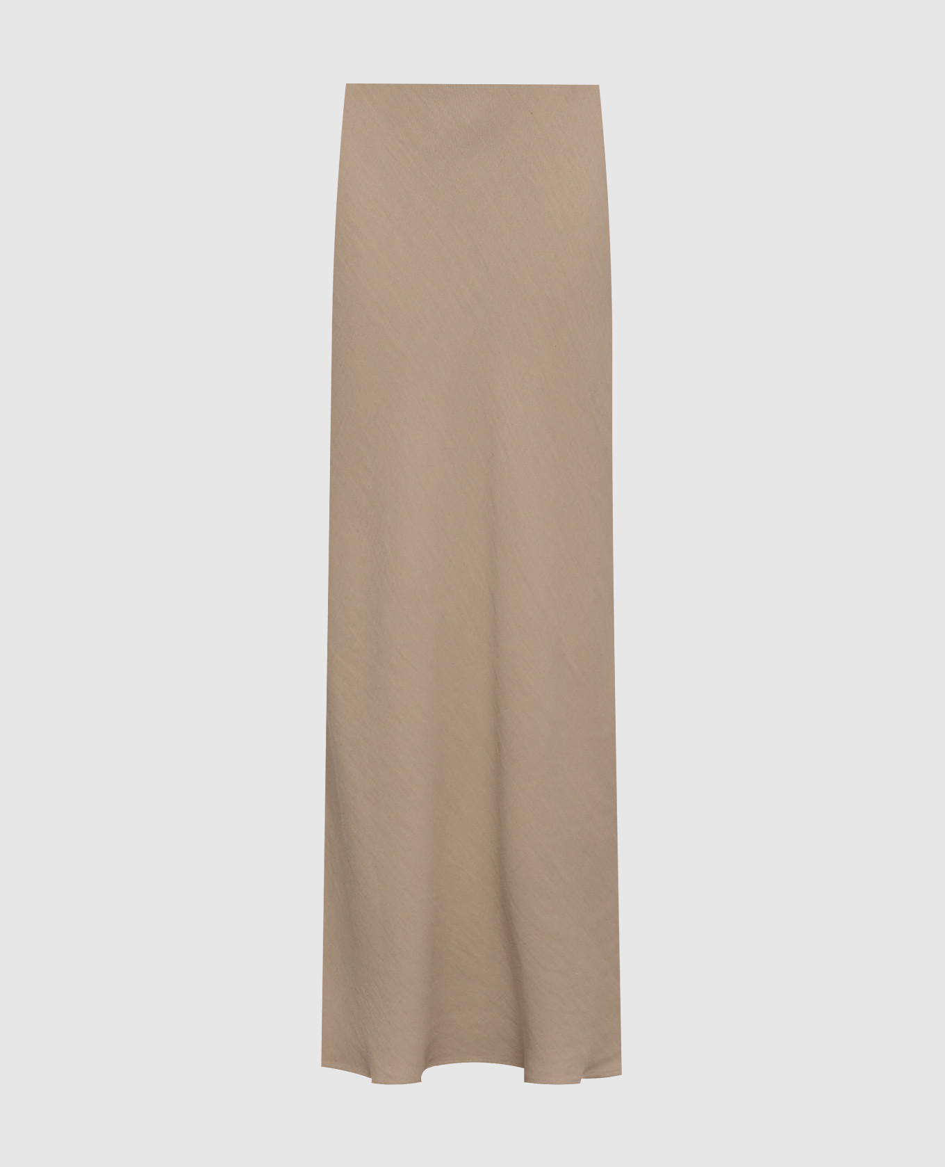 Beige maxi skirt with linen