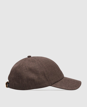 Stefano Ricci Brown cap made of linen, wool and silk MCV61NV18FB127HA