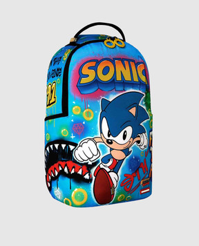 Sprayground Children's blue backpack SONIC ON THE RUN 91 910B9138NSZ