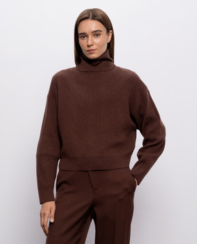 Brunello Cucinelli Brown wool, cashmere and silk sweater M16129313P