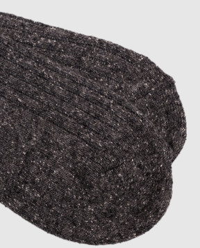 Peserico Dark gray wool and silk socks R74030C0CC921