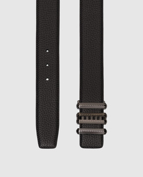 Stefano Ricci Black leather belt with branded buckle N382VDC584U