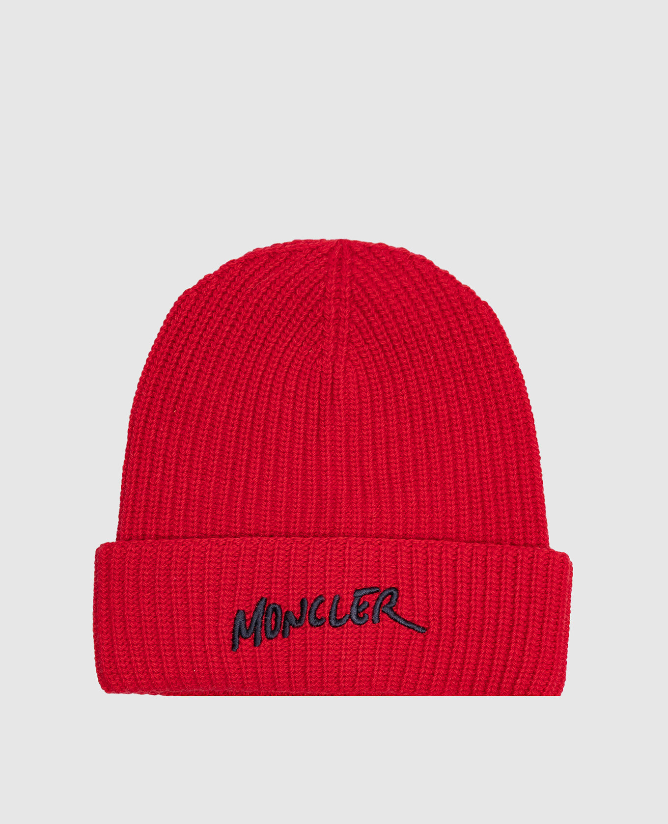 Children's red hat made of wool and cashmere