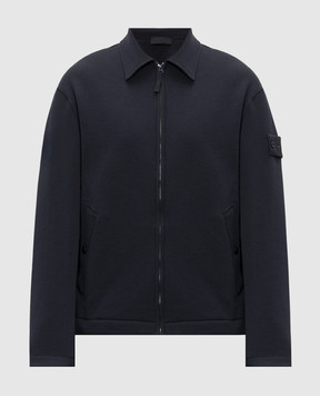 Stone Island Blue cardigan with wool L2S156100014S0F15