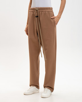 Fear of God Brown sweatpants with logo patch FG25FW15151TER