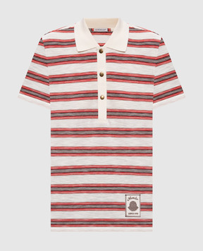 Moncler Ivory striped polo shirt L20938A0000189BHX