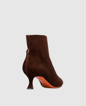 Santoni Brown suede ankle boots WTIS71908HI2NHZW