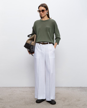 Peserico Green jumper with linen S99181F129056V