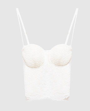 Twinset White top with lace 261AP2300