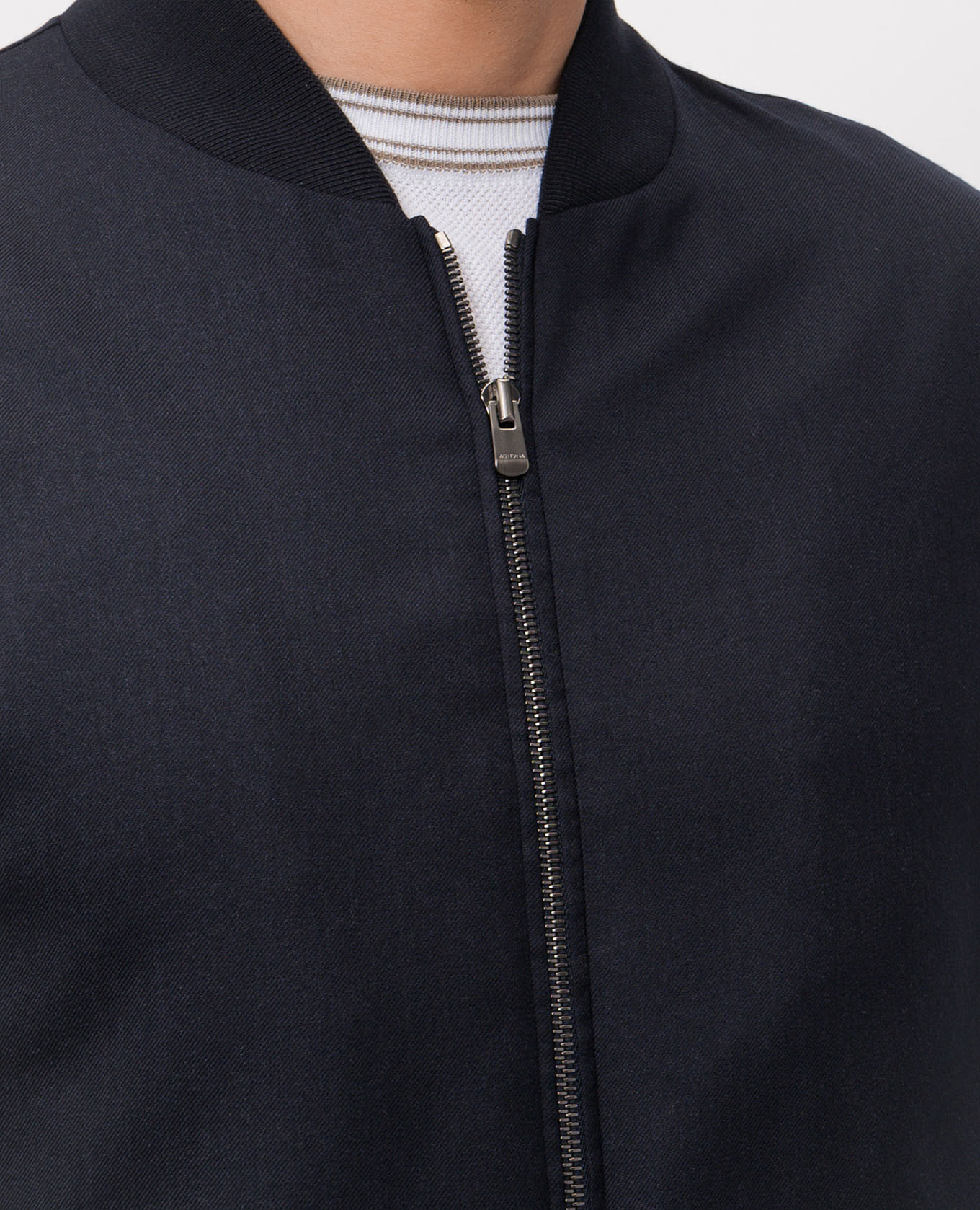 Blue cashmere and silk bomber jacket Agnona 5