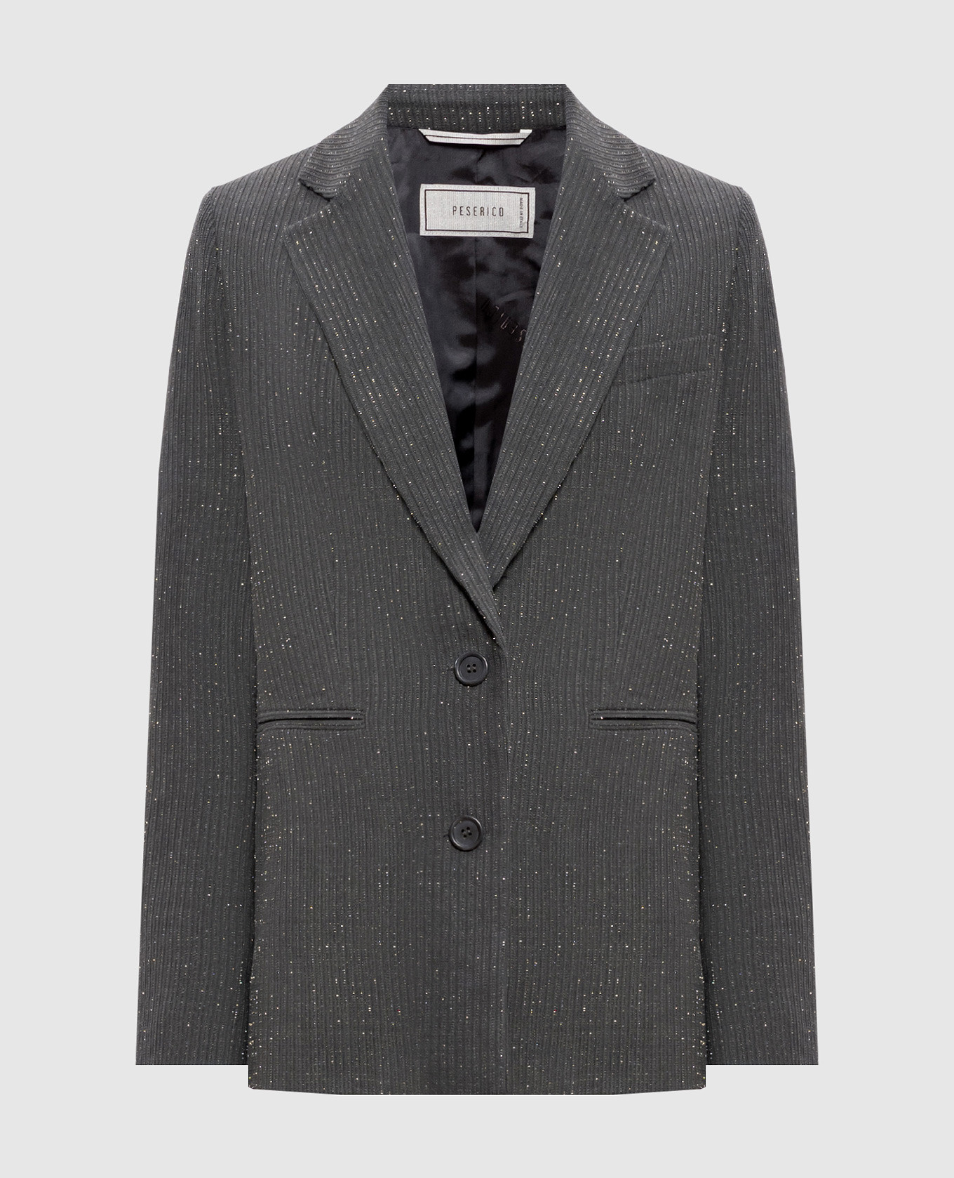 Gray corduroy jacket with lurex