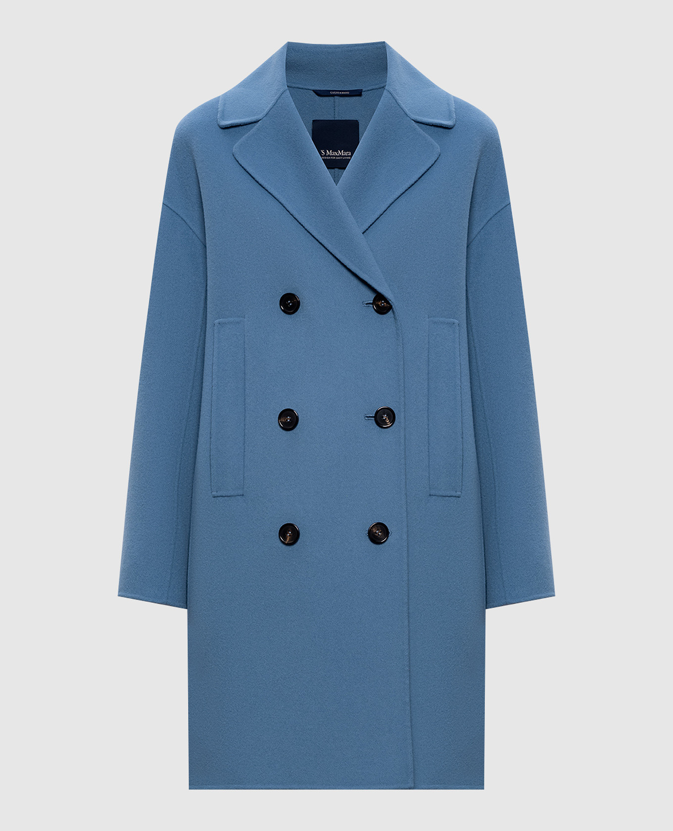 

SMMEDEN blue double-breasted wool coat Max Mara, Light blue