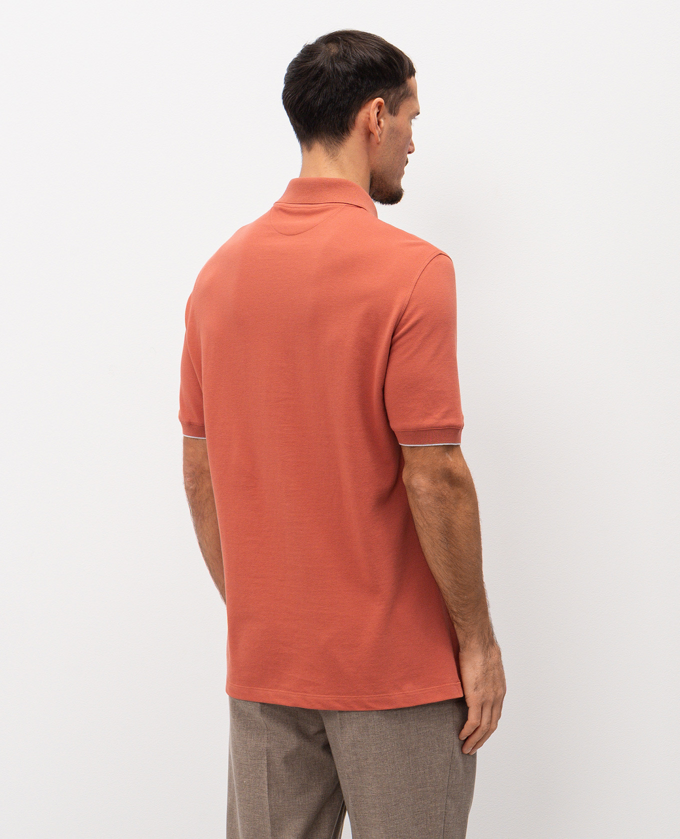 

Red polo shirt with logo print Brunello Cucinelli