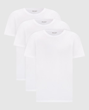Palm Angels Set of white T-shirts with logo PLA1UMWTS04TR