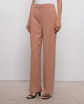 Twinset Pink pants with textured logo 262TP268G