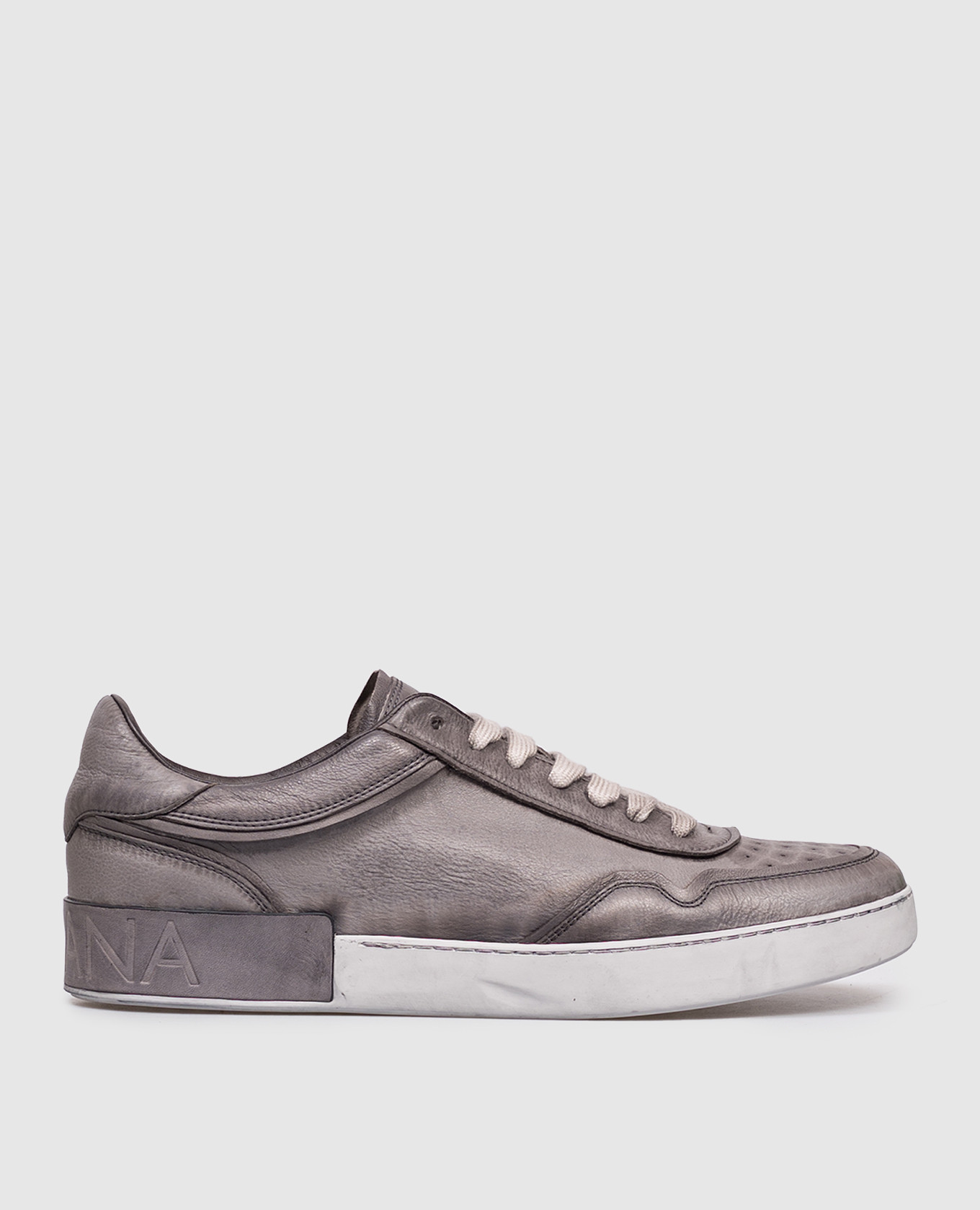 

Portofino grey leather sneakers with vintage effect Dolce&Gabbana