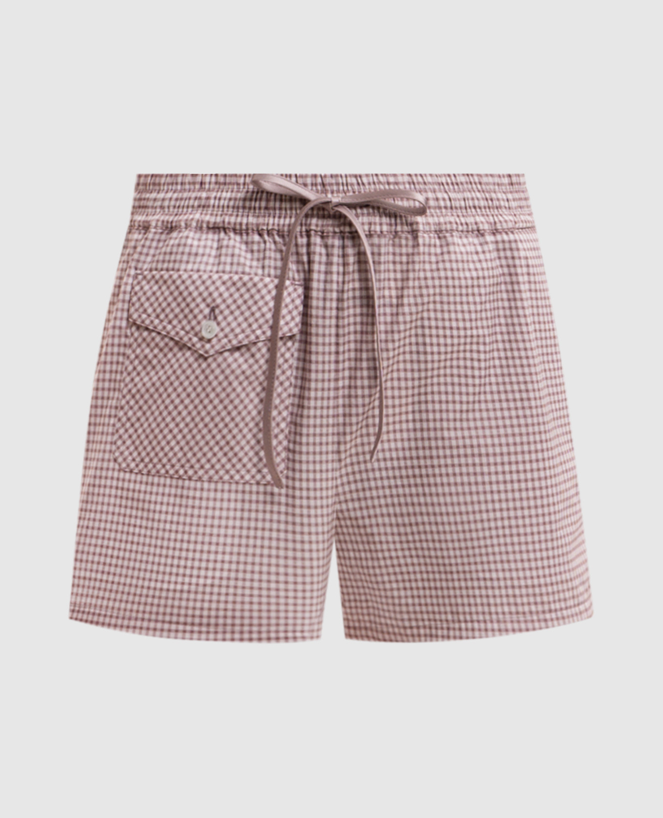 Short à carreaux roses