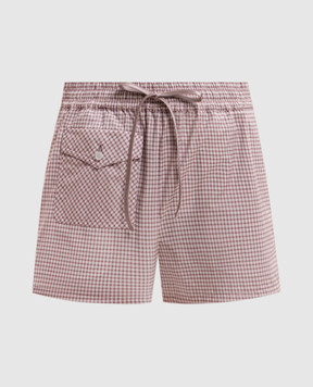 Valentino Pink checked shorts 9B3RF365ACD
