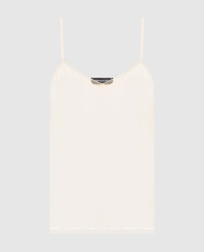 Fabiana Filippi Beige top with silk TPD276F281M152