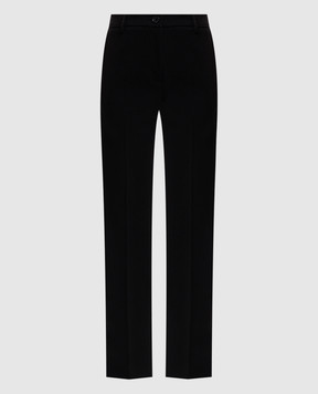 Twinset Black pants with textured logo 262TF2011