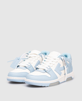 Off-White Out Of Office blue leather sneakers OMIA189C99LEA007