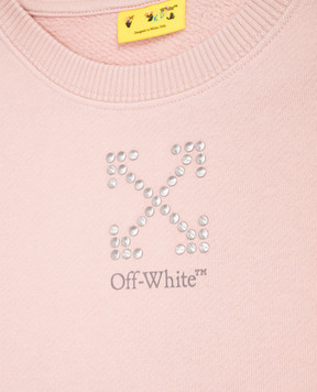 Off-White Children's pink dress with logo 44GDF006F5F001