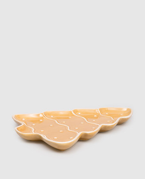 BloomingvilleMINI Brown Christmas tree serving plate 82061084