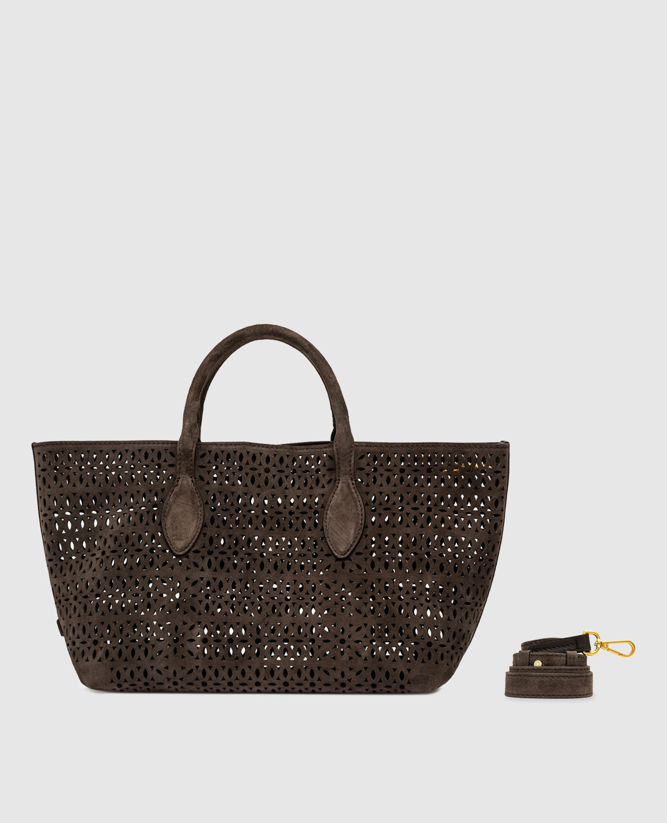 

Brown suede Mashup tote bag with logo patch Gianni Chiarini