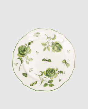 Geminiano Cozzi 1765 White porcelain dessert plate Rosa Rosae SKBBU02239019