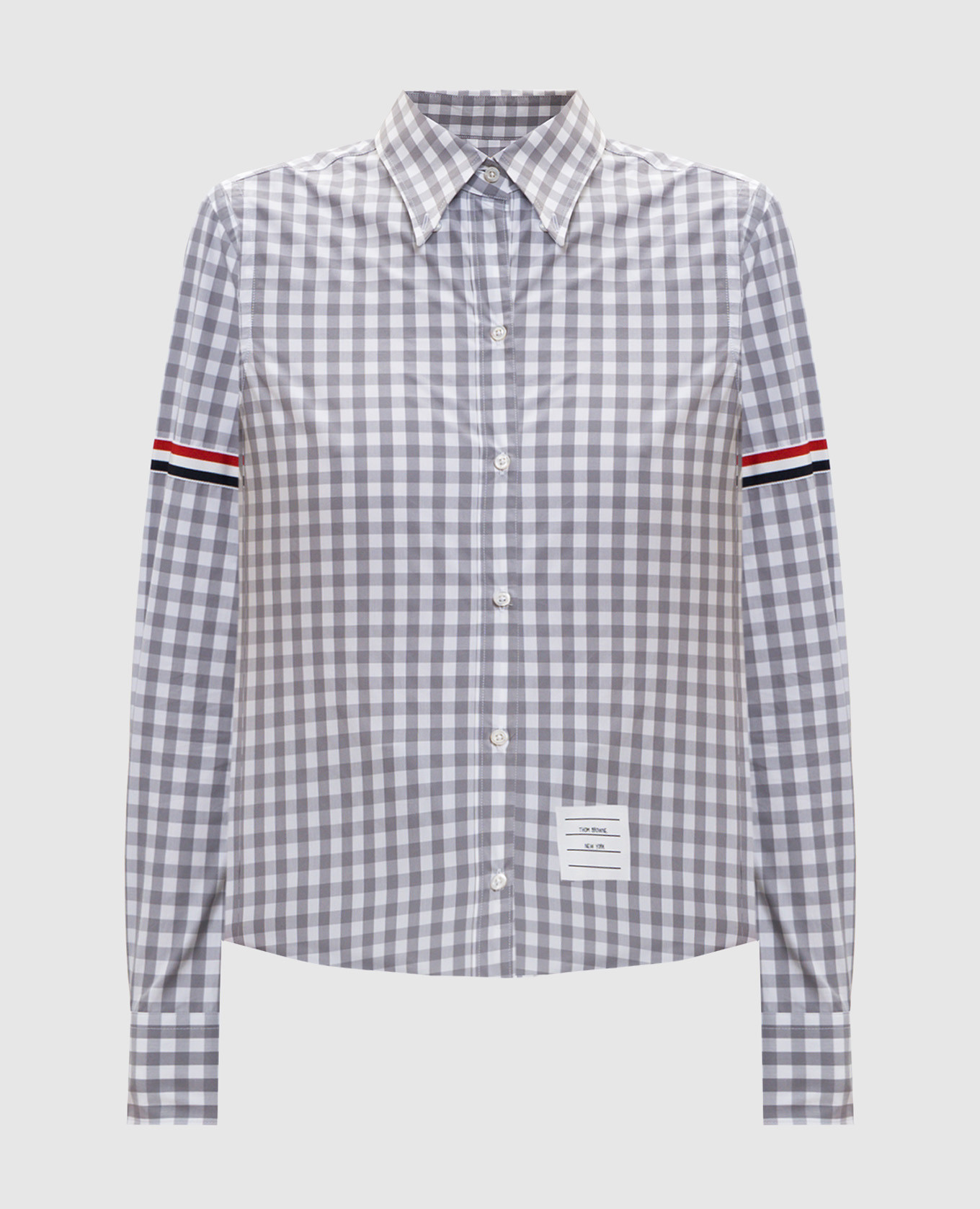 Gray checkered shirt Thom Browne
