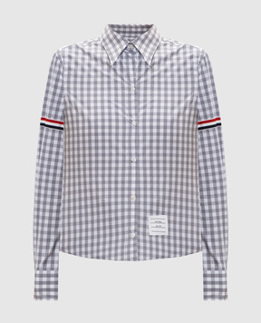 Thom Browne Gray checkered shirt FLL203OF0998