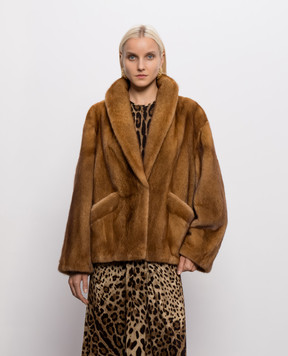 Rindi Brown mink fur coat 011VS026