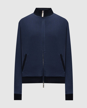 Castangia dal 1850 Blue sports jacket with silk DTU21