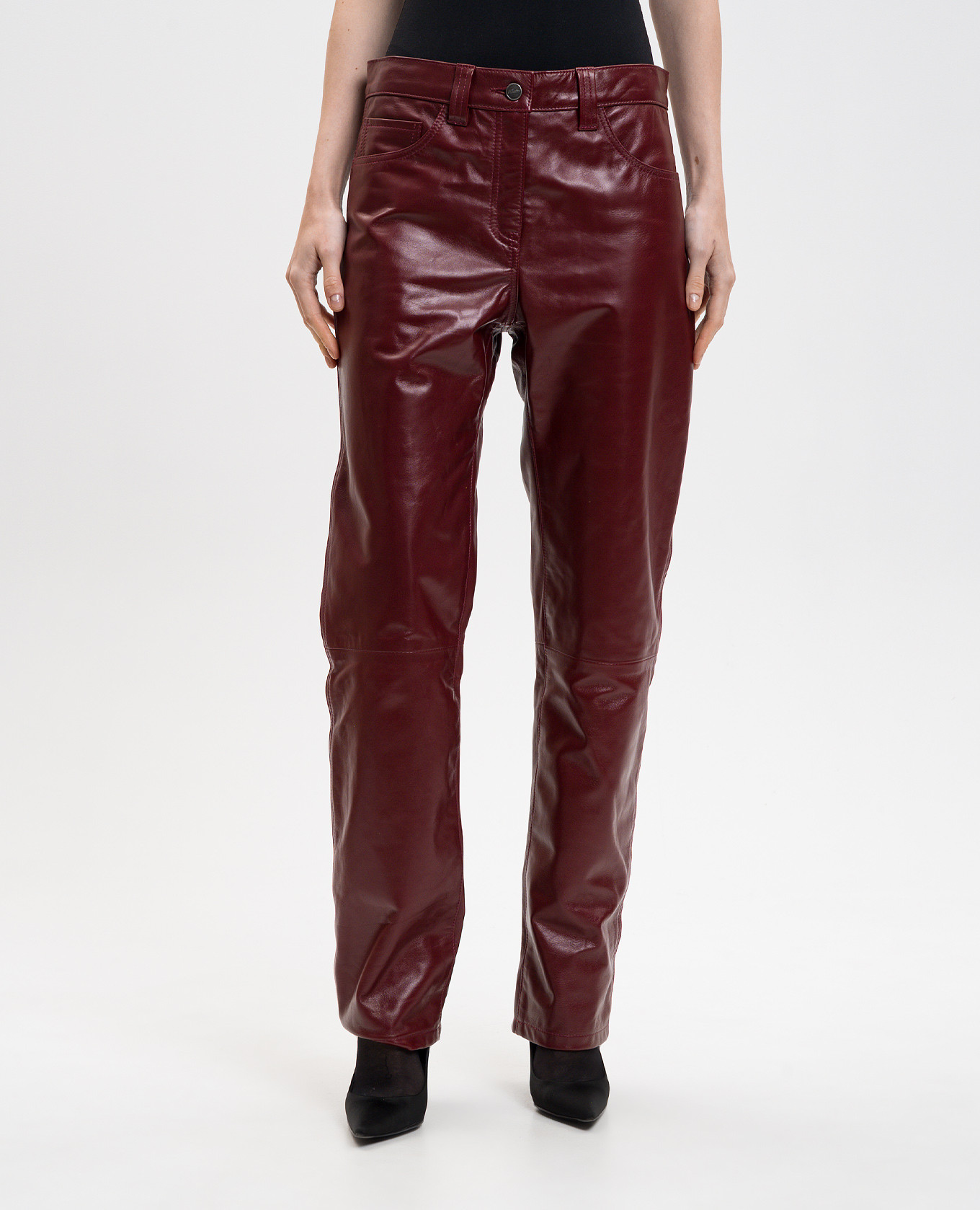 Callum red leather pants Khaite 3