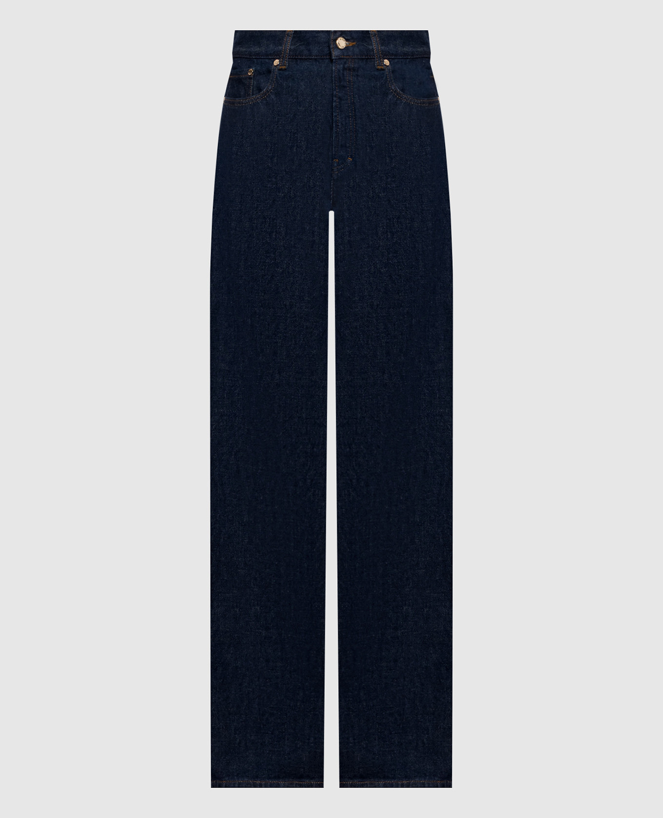 Blue jeans with logo patch