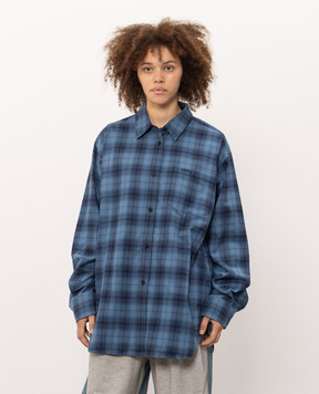Juun.j Blue checkered shirt JW6964W04Q