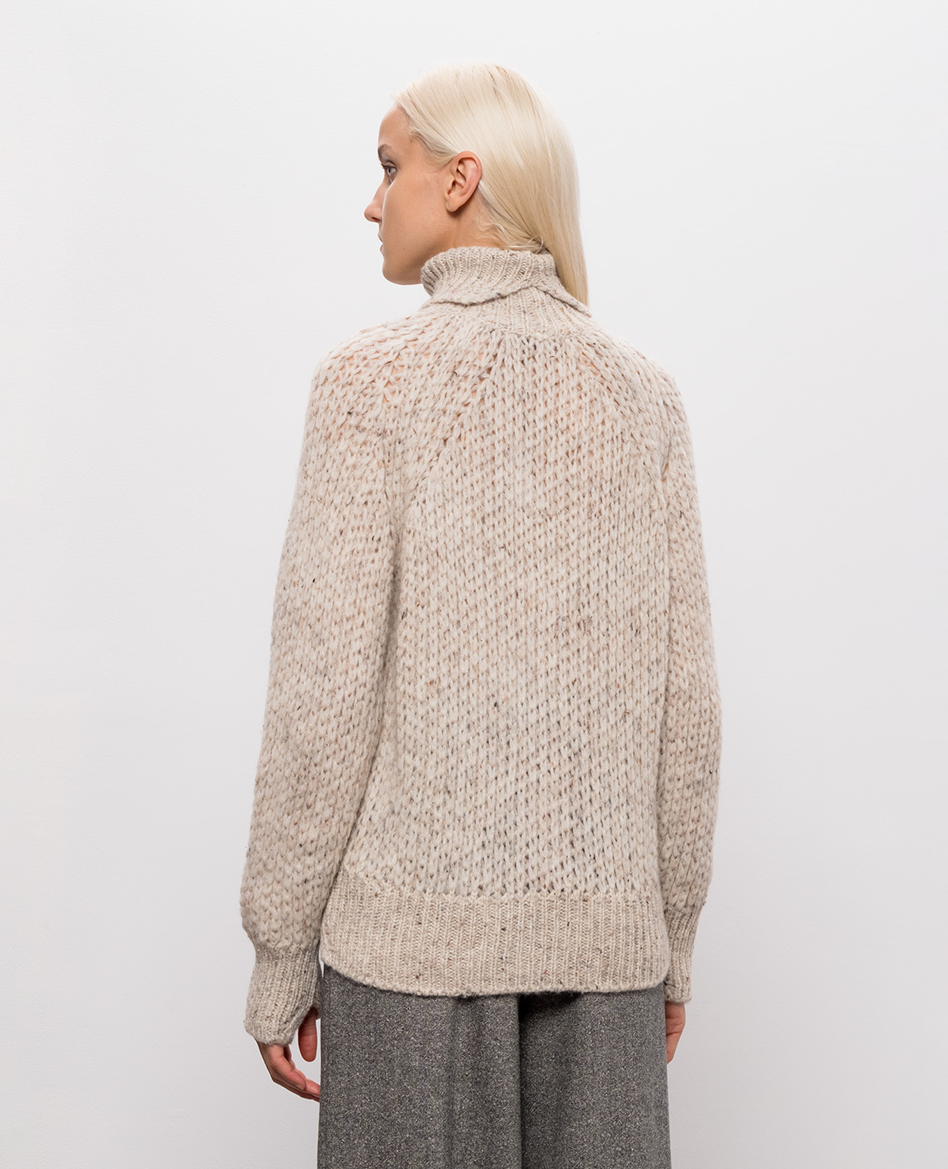 Beige alpaca wool sweater Ermanno Scervino Life 4