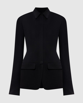 Thierry Mugler Black shirt jacket with wool 26F1VE04831035